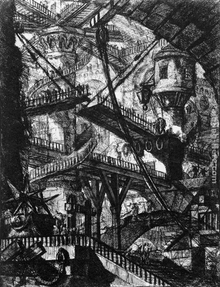 The Prisons (plate VII) painting - Giovanni Battista Piranesi The Prisons (plate VII) art painting